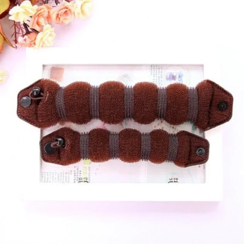 3-Set Hair Styling Kit – Sponge Bun Curler, Hairbands & Scrunchie