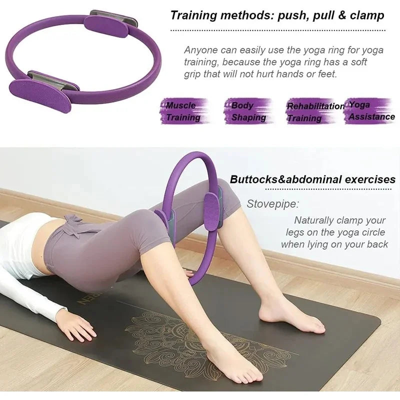 Non-Slip Yoga Pilates Resistance Ring – Home Fitness Tool