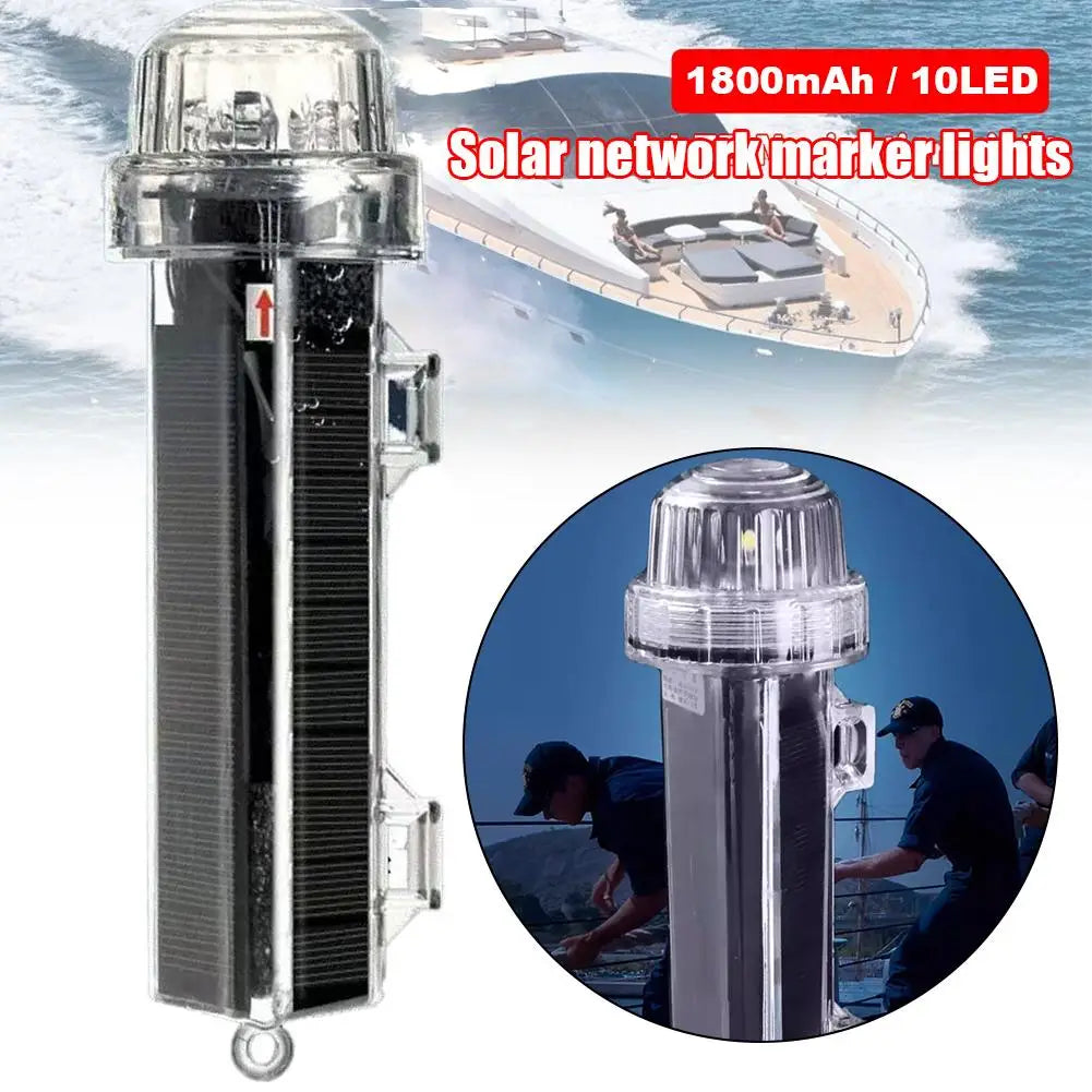 Solar Marine Signal Light – Waterproof Flashing LED Navigation