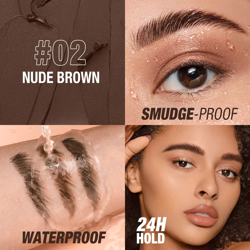 O.TWO.O 2-in-1 Eyebrow Pomade & Brow Gel Wax – Waterproof