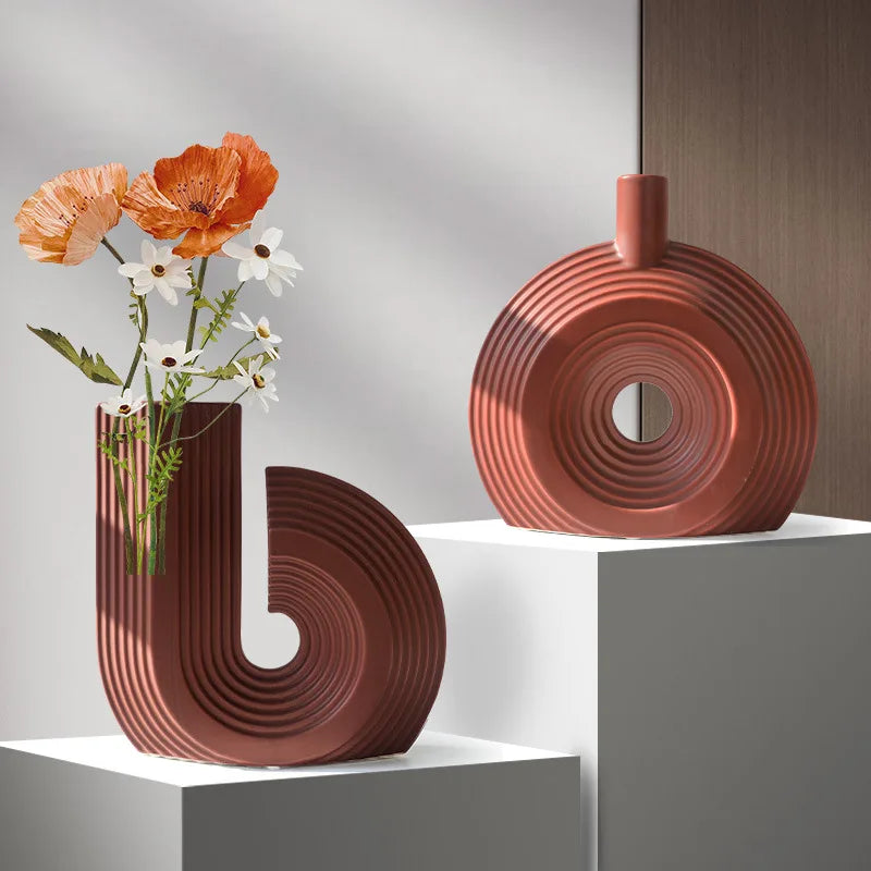 Modern Minimalist Alien Symbols Vase Homestays Hotel Simple Decor