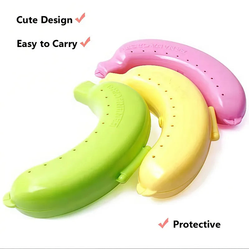 Banana Protector Container | Plastic Fruit Case for Travel & Lunch