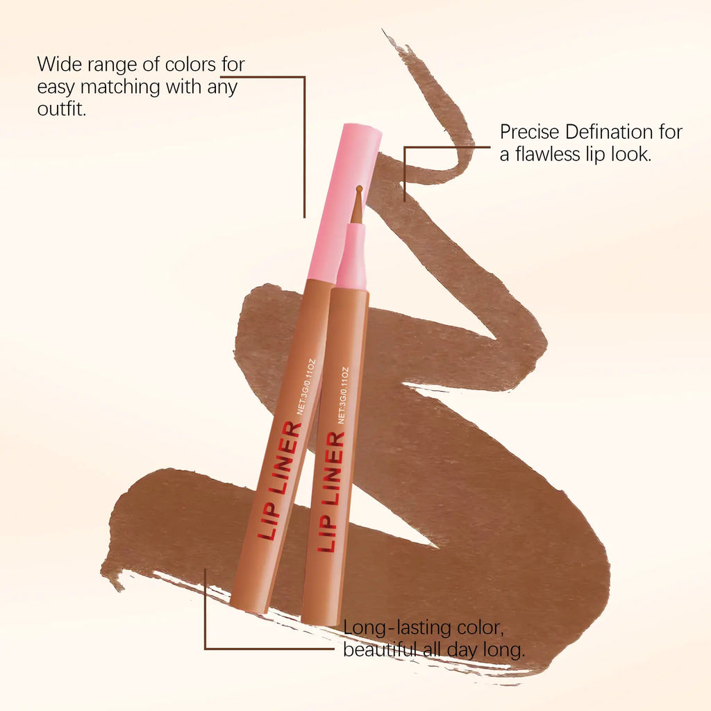 Light Brown Waterproof Lip Liner – Natural, Long-Lasting
