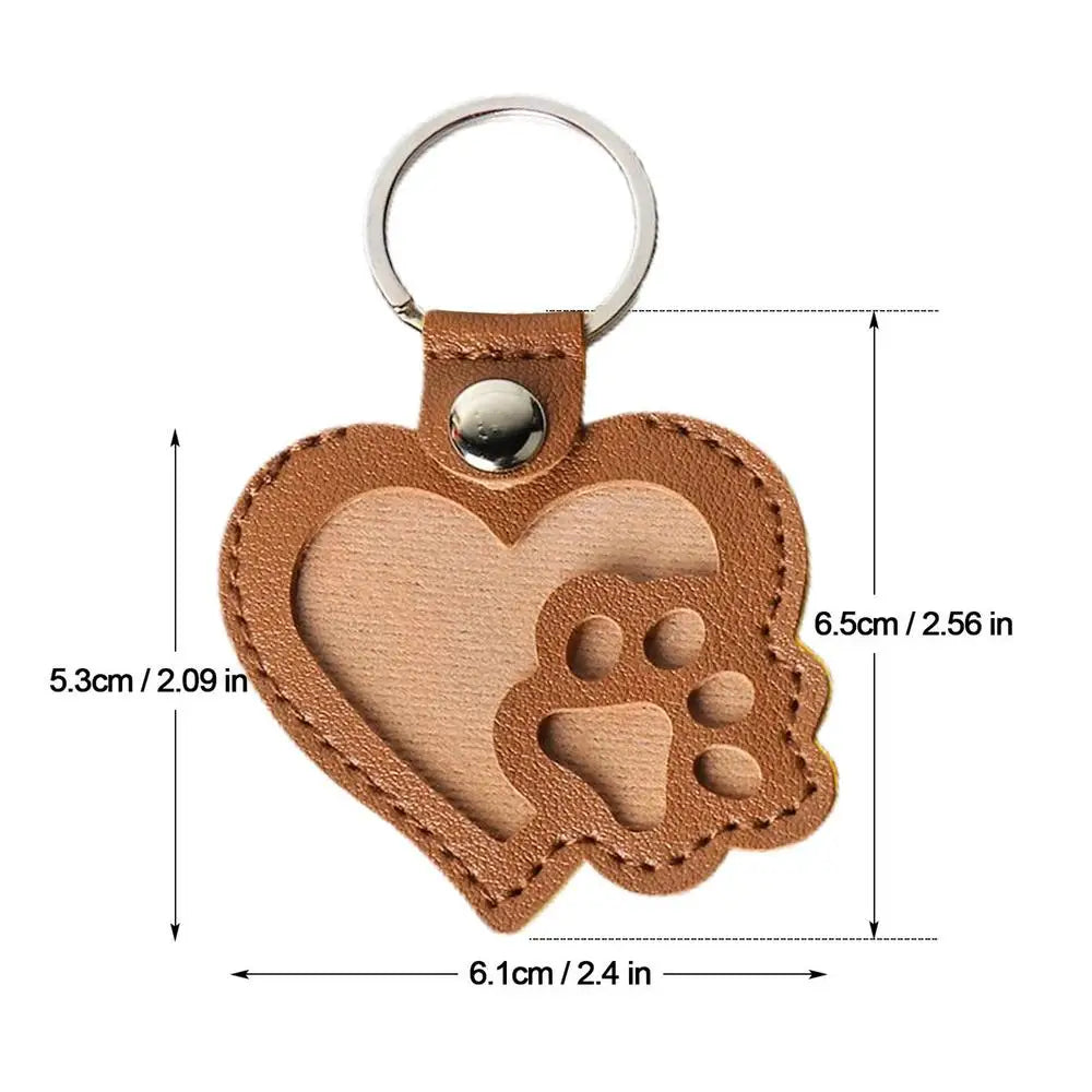 Leather Pet Hair Collector Keychain | Dog Keepsake Pendant