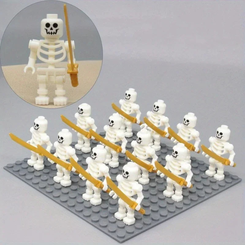 Skeleton Soldier Mini Building Block Figures | Halloween Set
