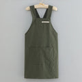Cooking Cotton Kitchen Aprons Breathable Wear Resistant Adult Waist