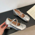 Women's Butterfly-Knot Mary Jane Ballet Flats | Low Heel