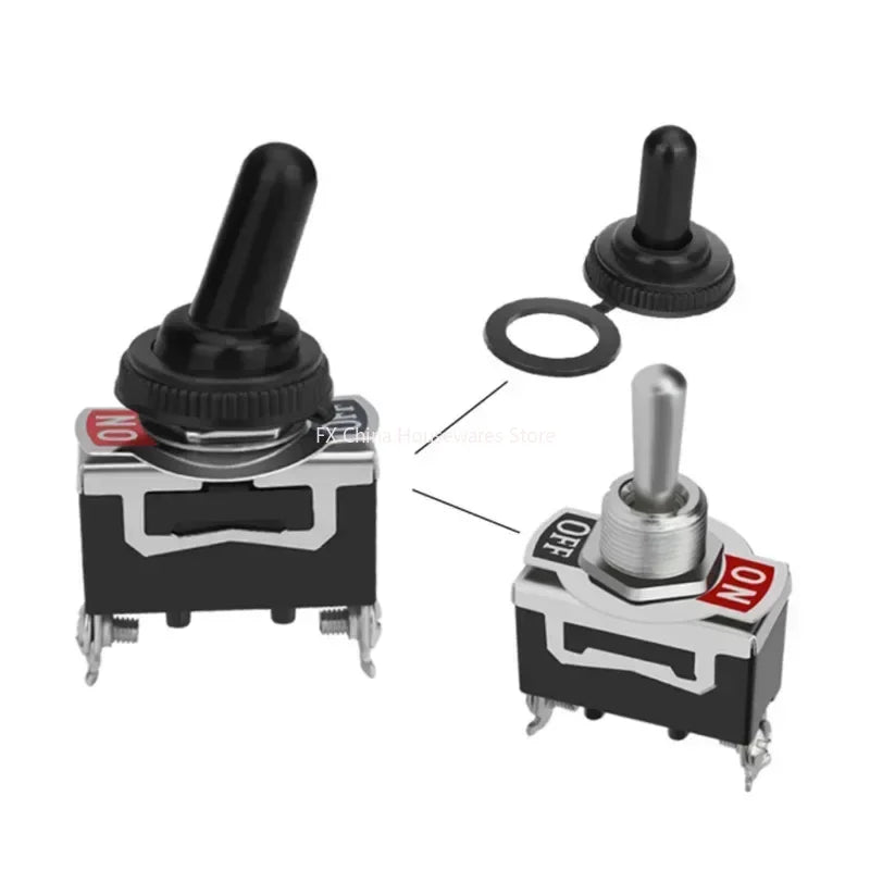 5-Pack Waterproof Rocker Toggle Switch SPST ON/OFF 16A 250V