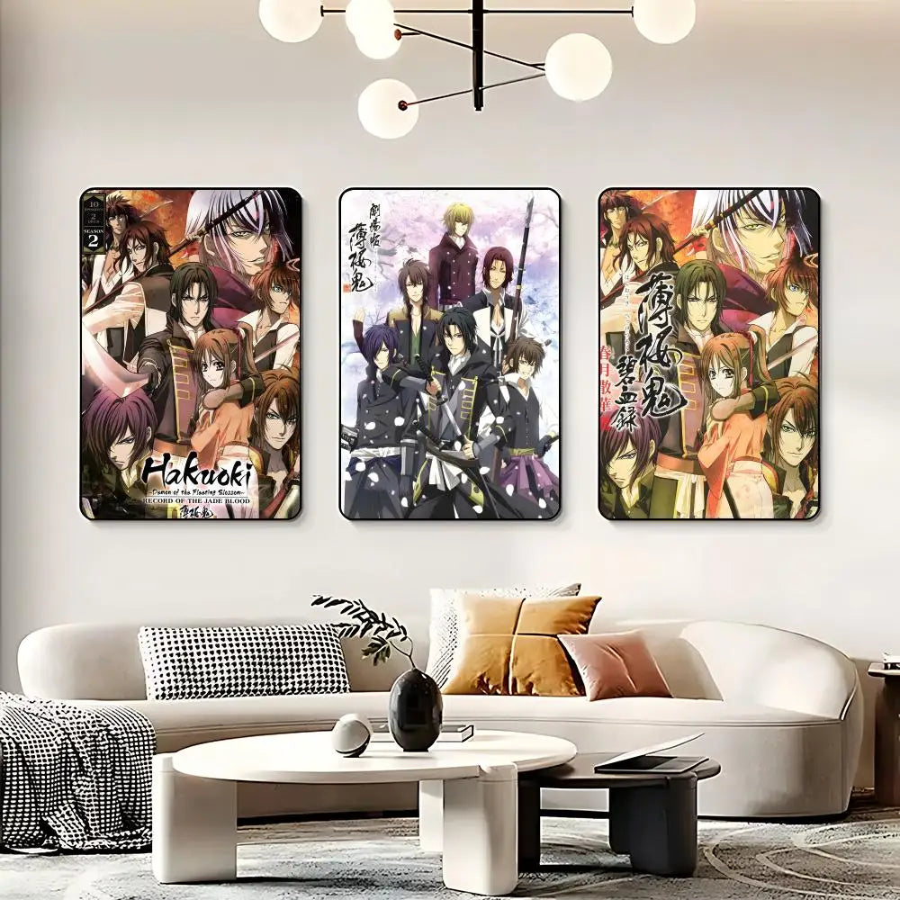 Hakuouki Anime Poster HD Self-Adhesive Waterproof Wall Art