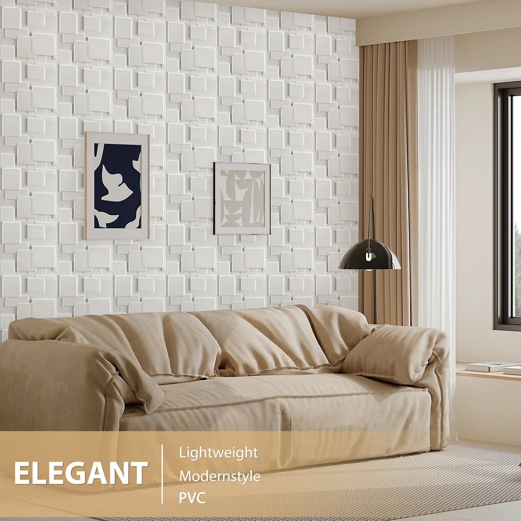 20 3D Pvc Wall Panels Indoor Decoration Living Room Hall Bedroom