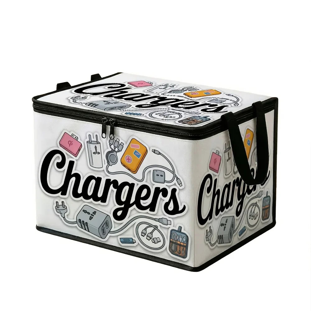 Foldable Zipper Storage Box with Lid – Fabric Organizer
