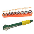 Mini 1/4" Quick Ratchet Wrench Set – Sockets 5–13mm & Bits