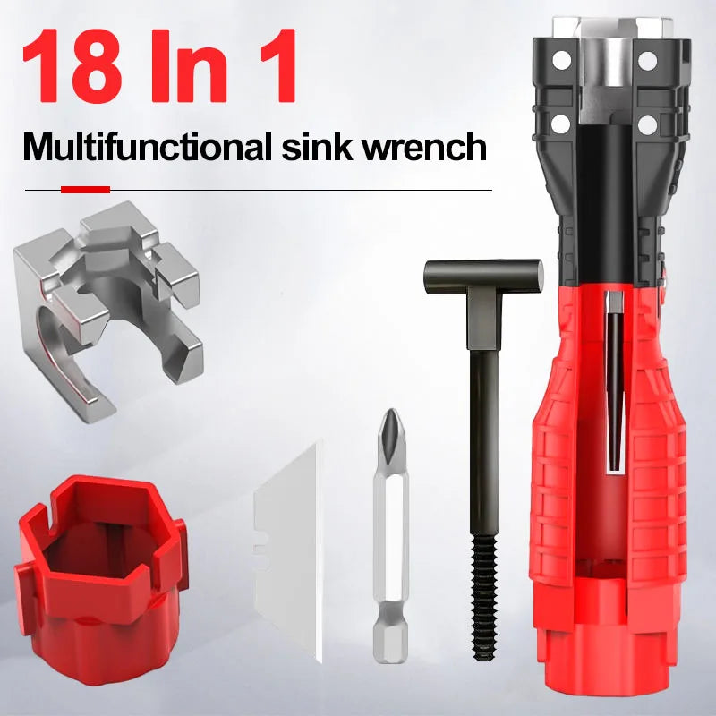 SLADE 8/18-in-1 Universal Faucet Sink Plumbing Wrench Tool Set