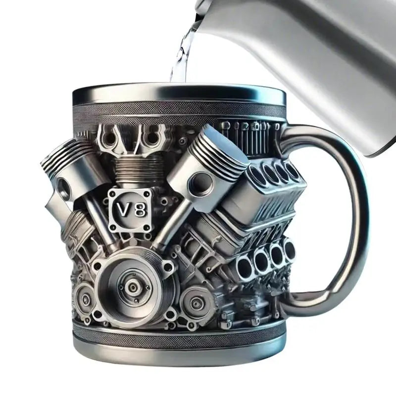 Drinking Cup Coffee Mug Reusable Car Engines Tea Funny Stein