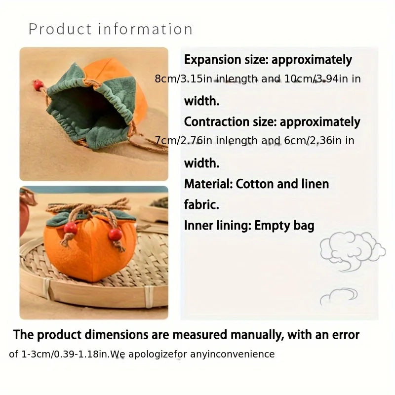 Persimmon Pendant Incense Sachet Bag – Car Charm & Good Fortune