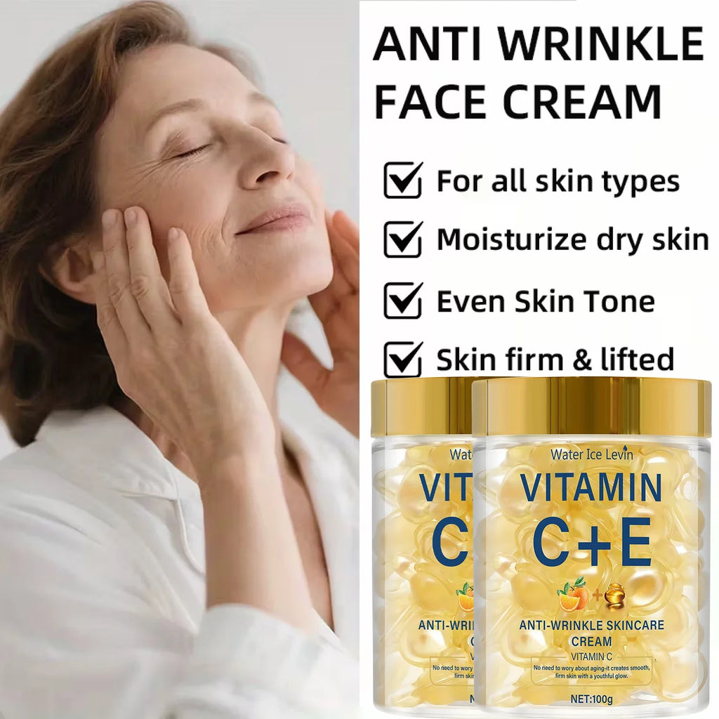 Vitamin C+E Anti-Wrinkle Cream – Retinol & Hyaluronic Acid