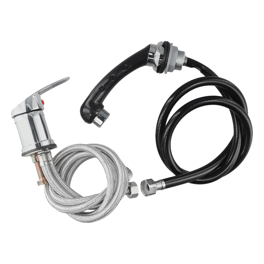Chrome Single Handle Hand Shower with Hose | Salon Sink Faucet