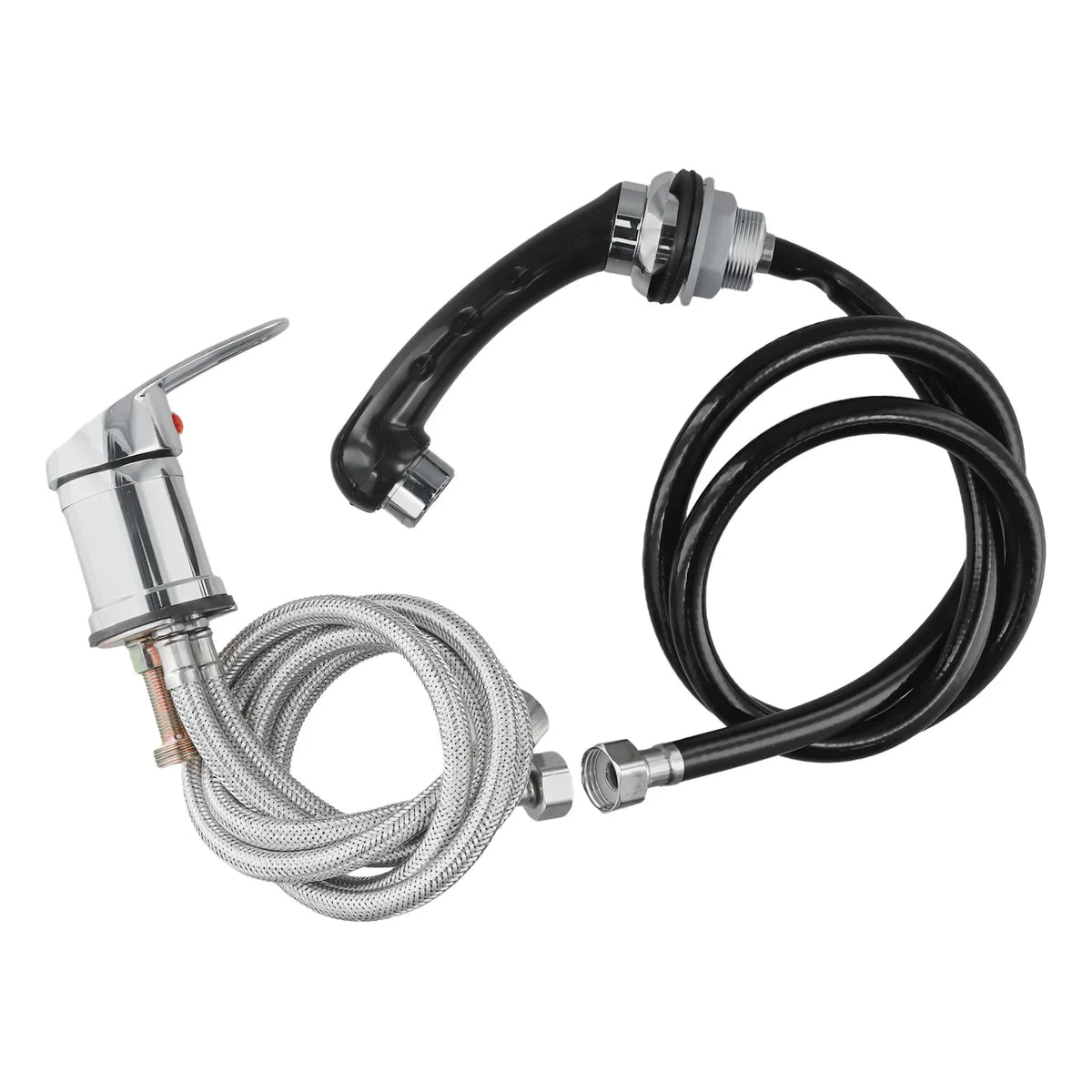 Chrome Single Handle Hand Shower with Hose | Salon Sink Faucet