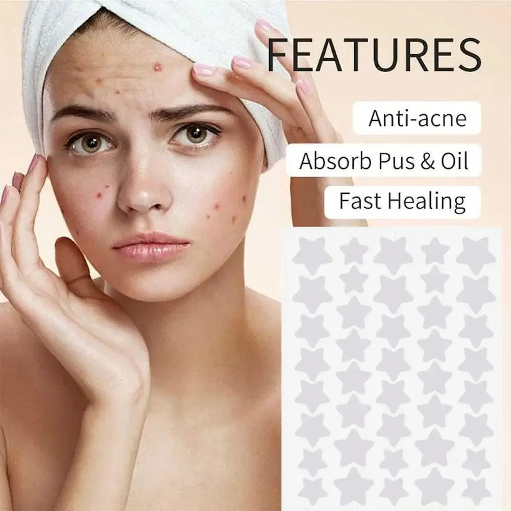 Star-Shaped Colorful Pimple Patches – Invisible Acne Cover 40–120pc