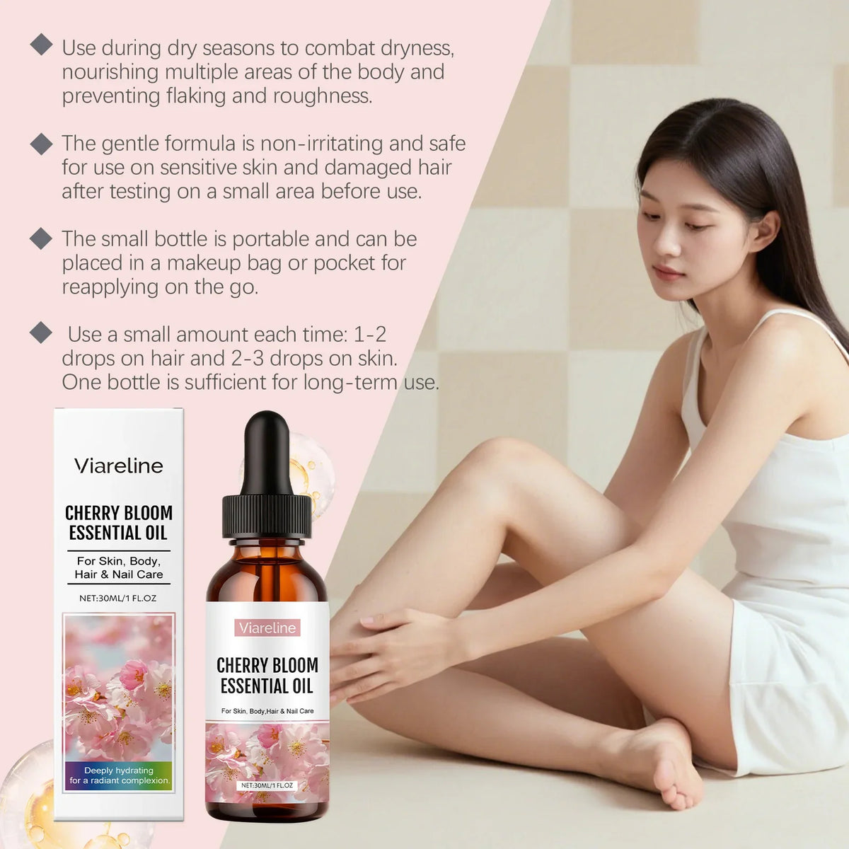 Cherry Blossom Moisturizing Essential Oil – Body & Face Serum