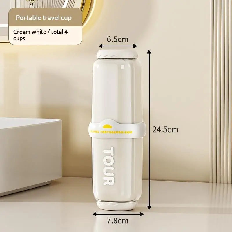 Portable Travel Toothbrush Cup & Storage Organizer Set