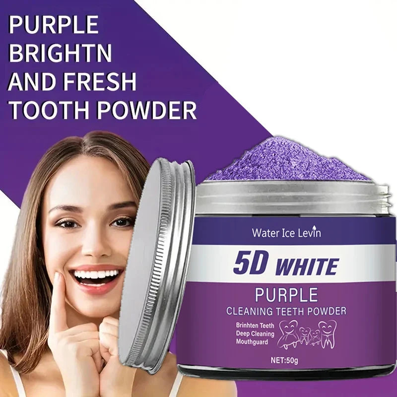 Purple Teeth Whitening Powder – Pearl Essence, Deep Clean 50g