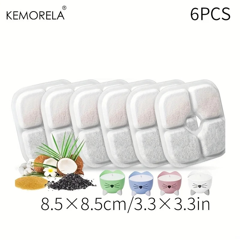 KEMORELA 6/12 Replacement Filter Chips – Pet Cat Water Fountain