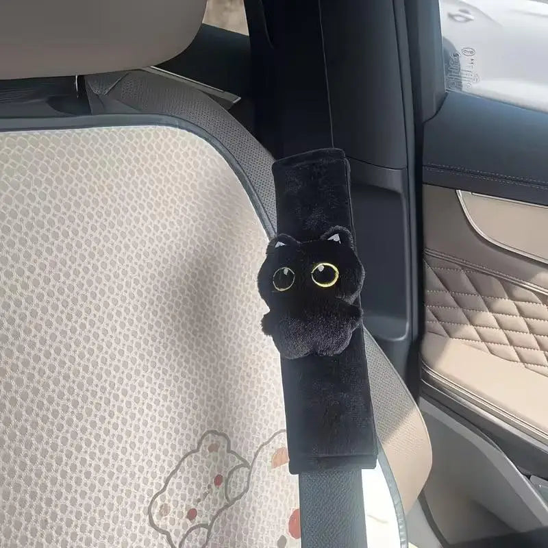 Black Cat Seatbelt Shoulder Pad – Soft Car Seat Belt Cover