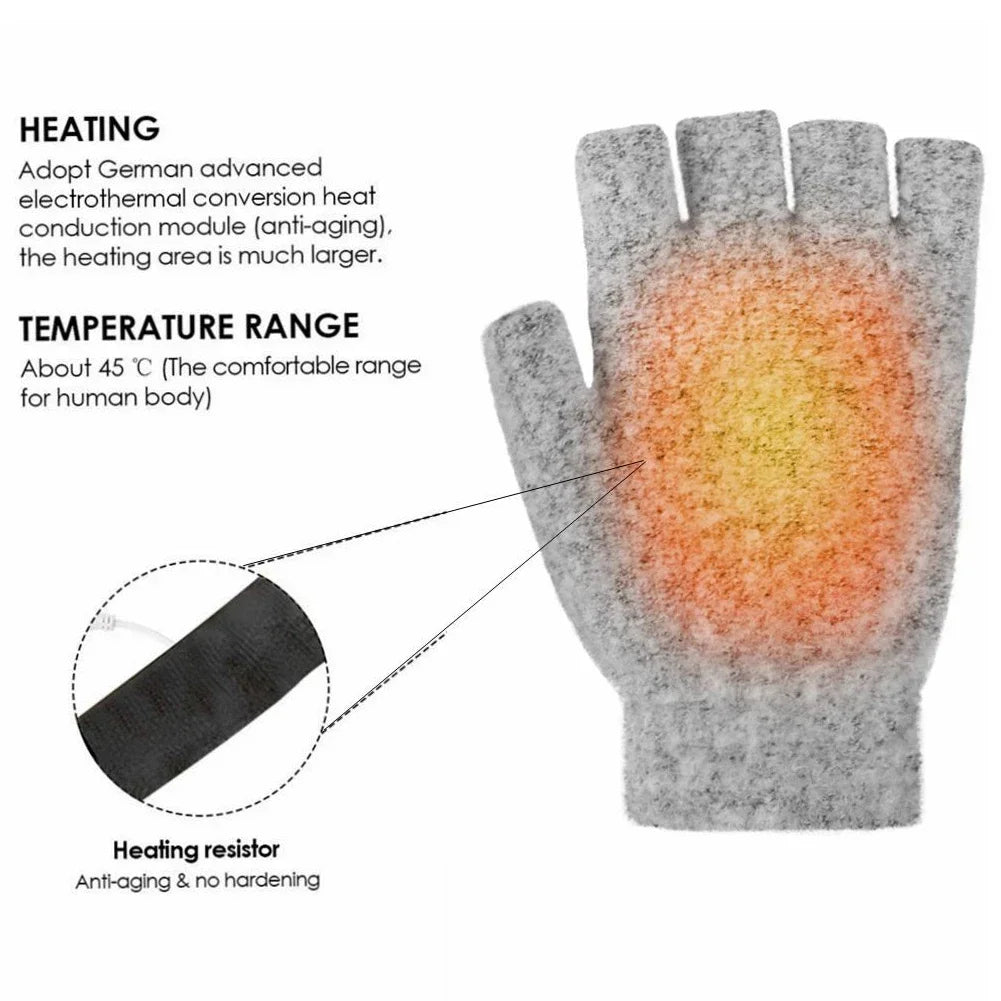 USB Electric Heated Gloves – Convertible Hand Warmer Gloves