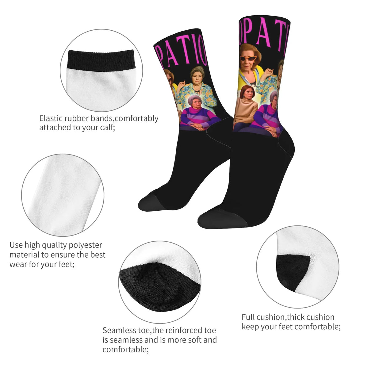Aquí No Hay Quien Viva Novelty Crew Socks | Men's Non-Slip