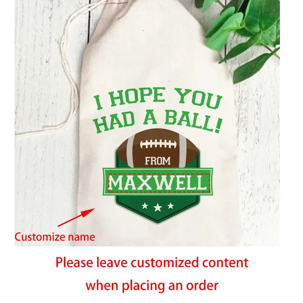 Custom Football Party Favor Bags | Birthday & Baby Shower