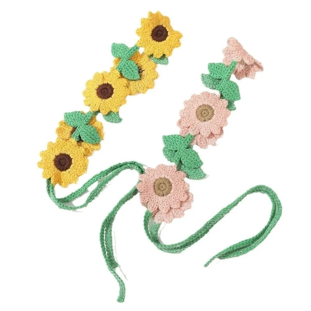 Crochet Knit Headband for Women – Floral Hair Wrap