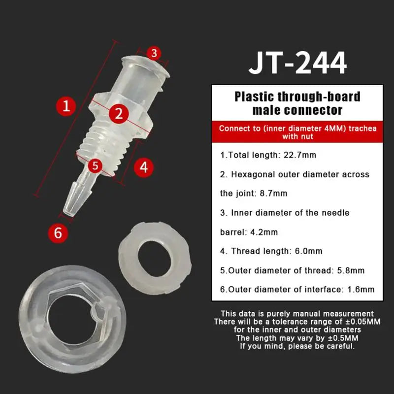 Luer Lock Adapter – PP Plastic Straight Through Air Valve Fitting