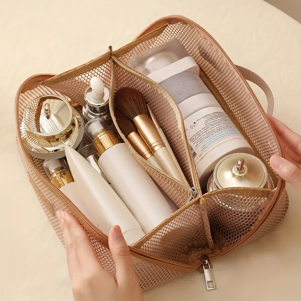 Luxury Makeup Bag Travel Women Cosmetic Organizer Pouch Zip Toiletry