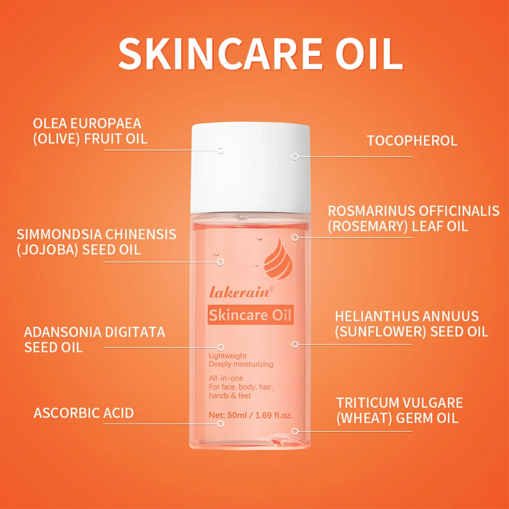 Lakerain Bio Skincare Oil – Vitamin A & E for Face, Body & Hair
