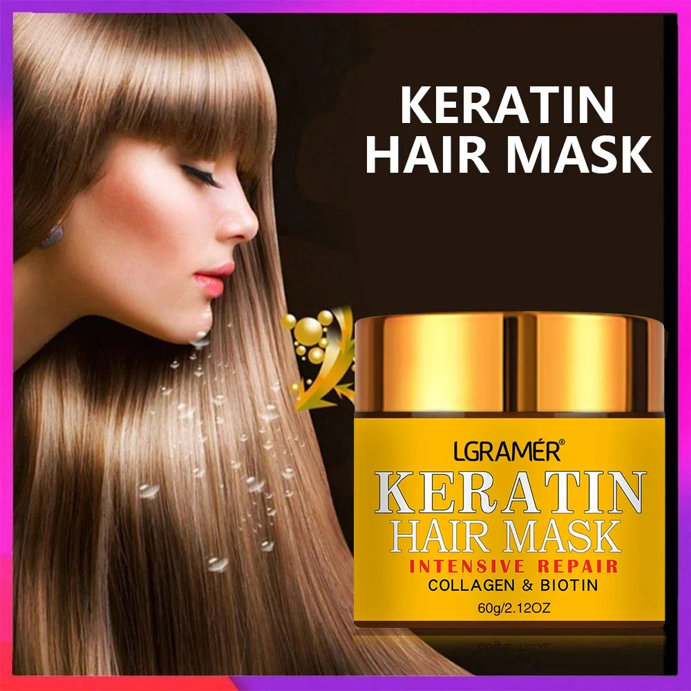 REAROYA Keratin Hair Mask – Biotin Collagen Repair Treatment