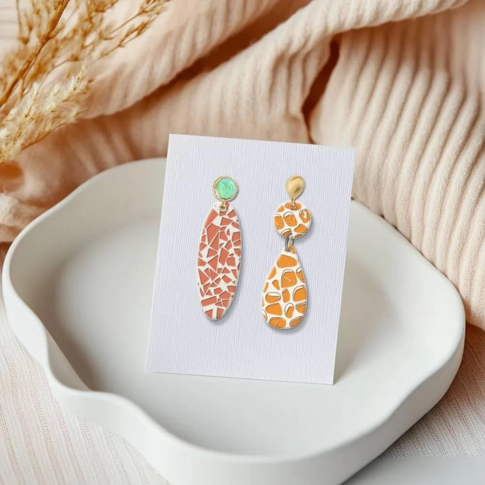 Polymer Clay Texture Sheets – Tile & Pebble Stamp Mat for DIY