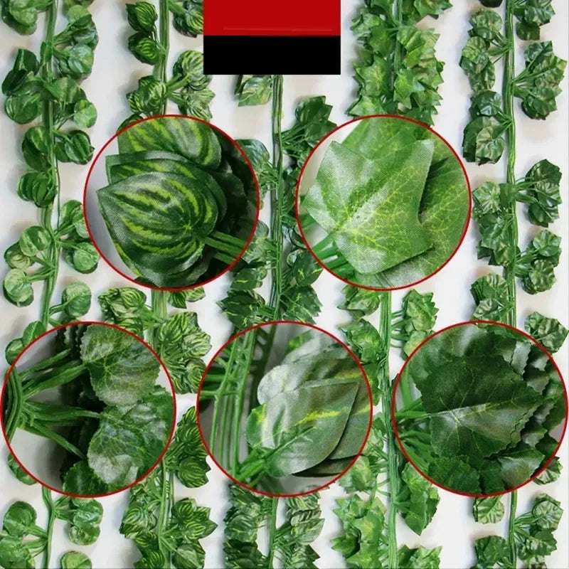 Artificial Liana Vine Wall Hanging Fake Plants Ivy String Leaves