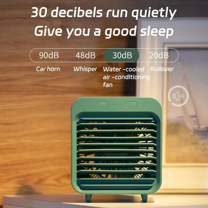 USB Spray Cooling Fan – 3-in-1 Mini Air Conditioner & Humidifier