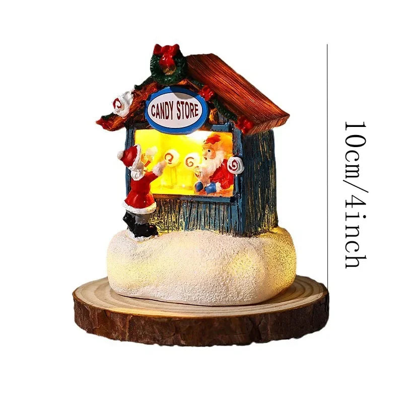 Christmas Resin Santa Village Micro Landscape Desktop Ornament