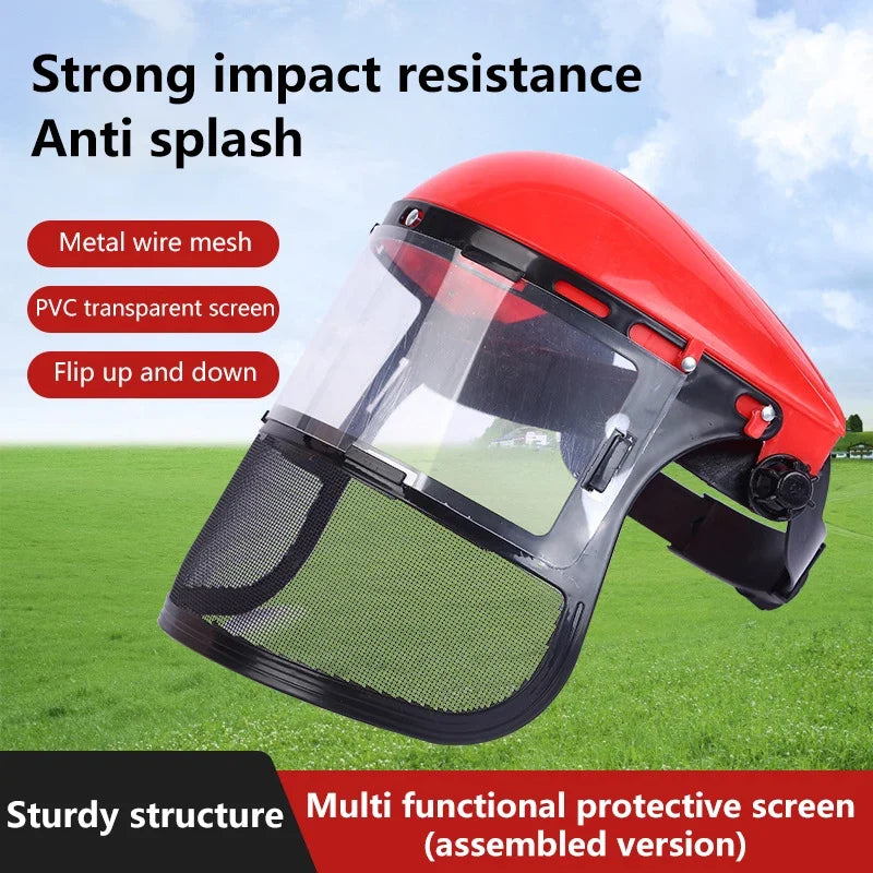 Safety Head-mounted PVC Protective Mask Anti Splashing Grass Dust