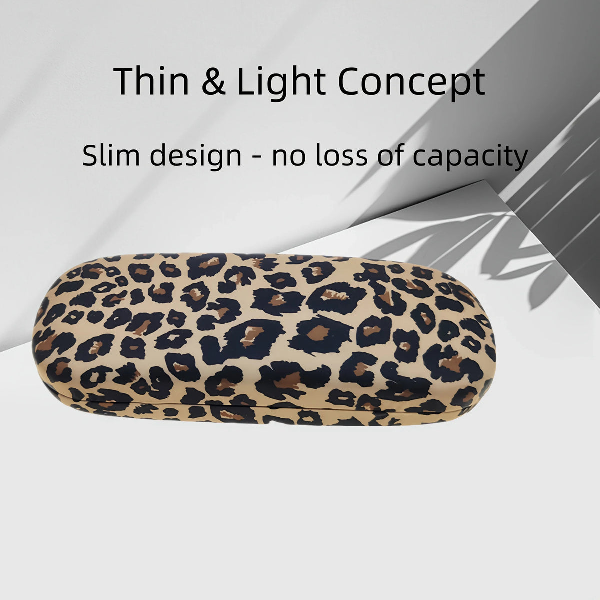 Luxury Leopard Print Metal Glasses Case Durable Stainless Steel