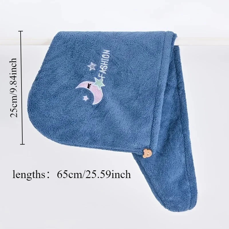 Quick-Dry Microfiber Hair Turban Towel Cap – Super Absorbent