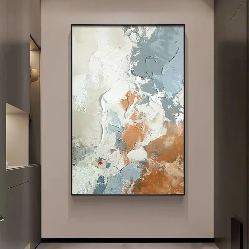 Handmade Abstract Floral Oil Painting | 3D Textured Canvas Wall Art