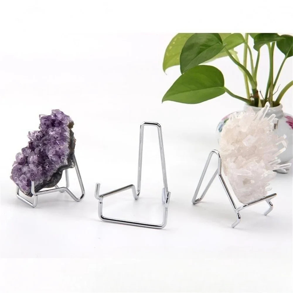 Metal Arm Display Stand Easel Gemstone Mineral Home Decor Minerals