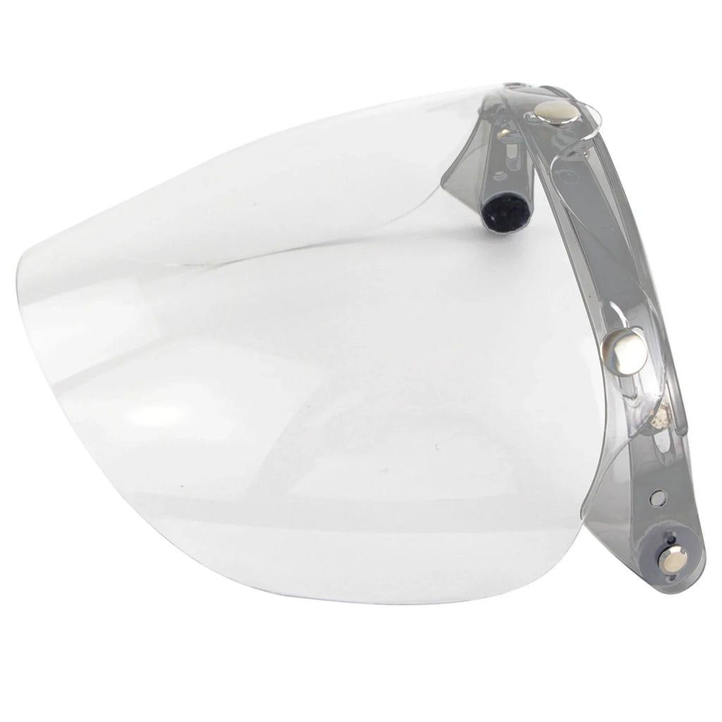 3-Snap Bubble Visor Open Face Motorcycle Helmet | Anti-UV Lens