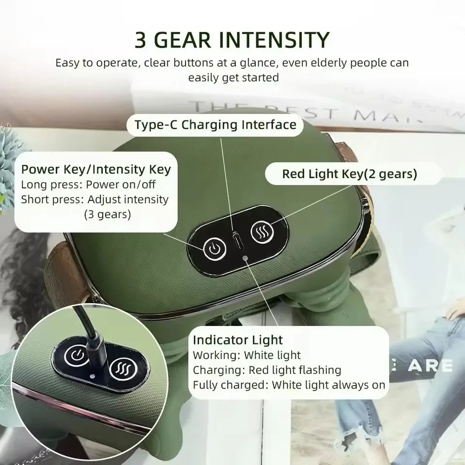 Portable Neck & Shoulder Massager – 4D Kneading Rechargeable