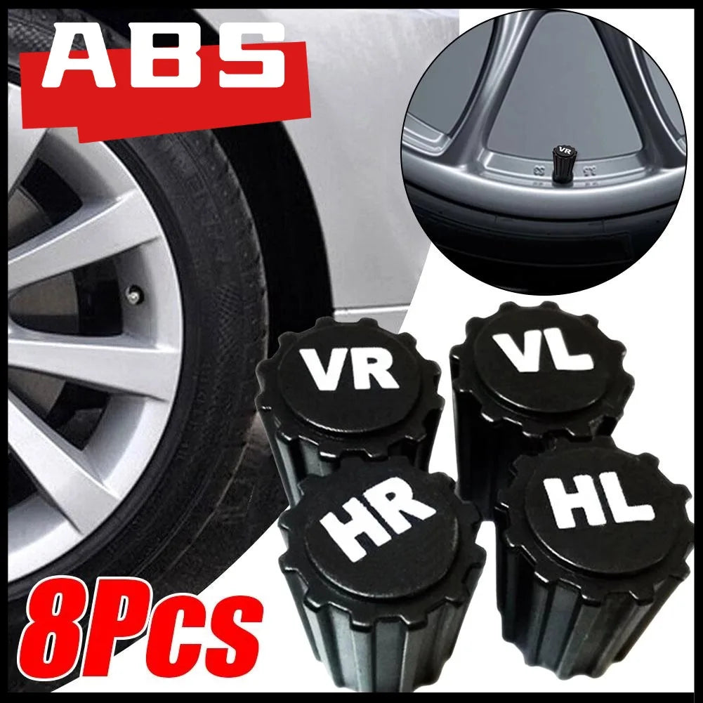8-Pack Tire Valve Stem Caps – ABS Dustproof Wheel Covers