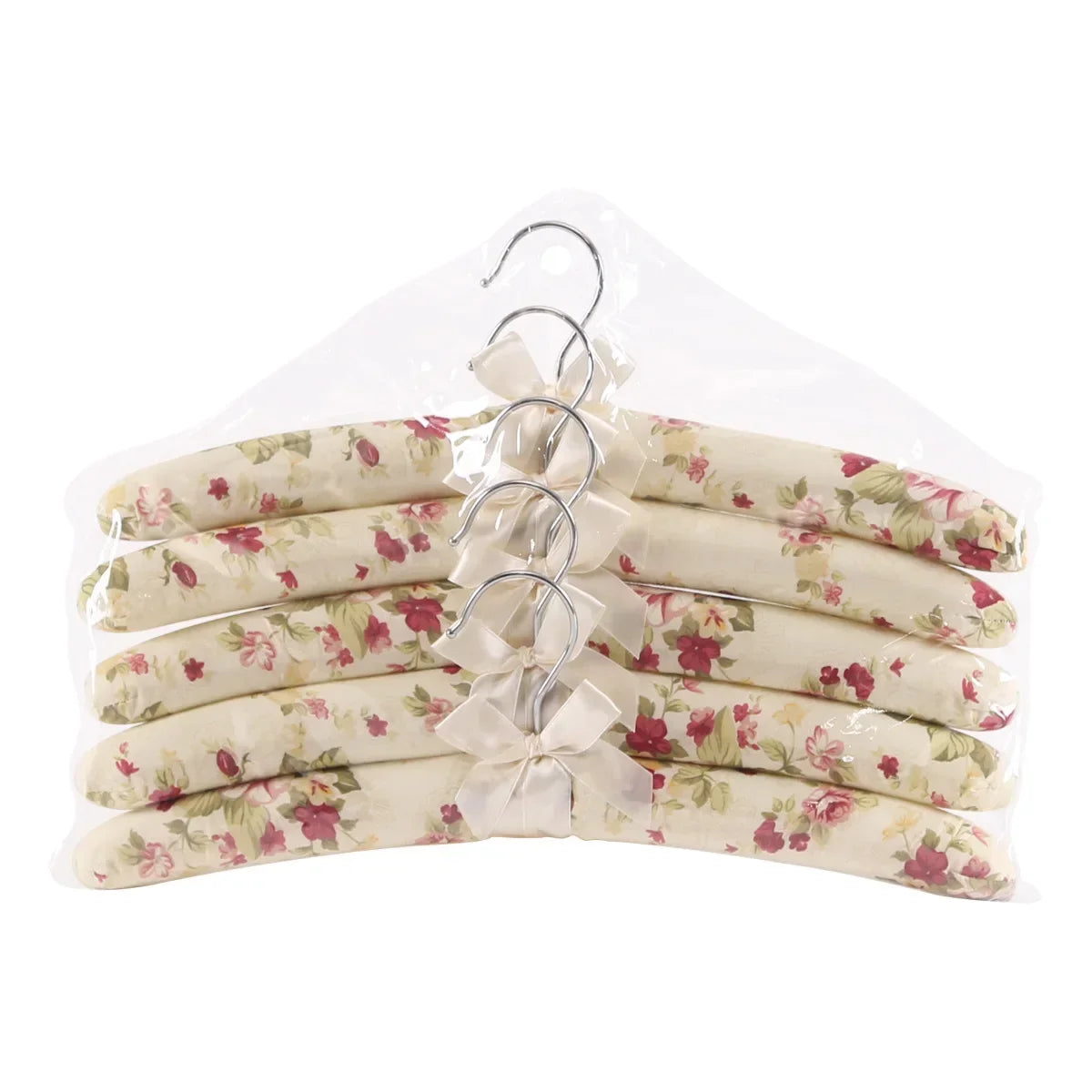 5-Pack Non-Slip Sponge Clothes Hangers – Space-Saving Closet