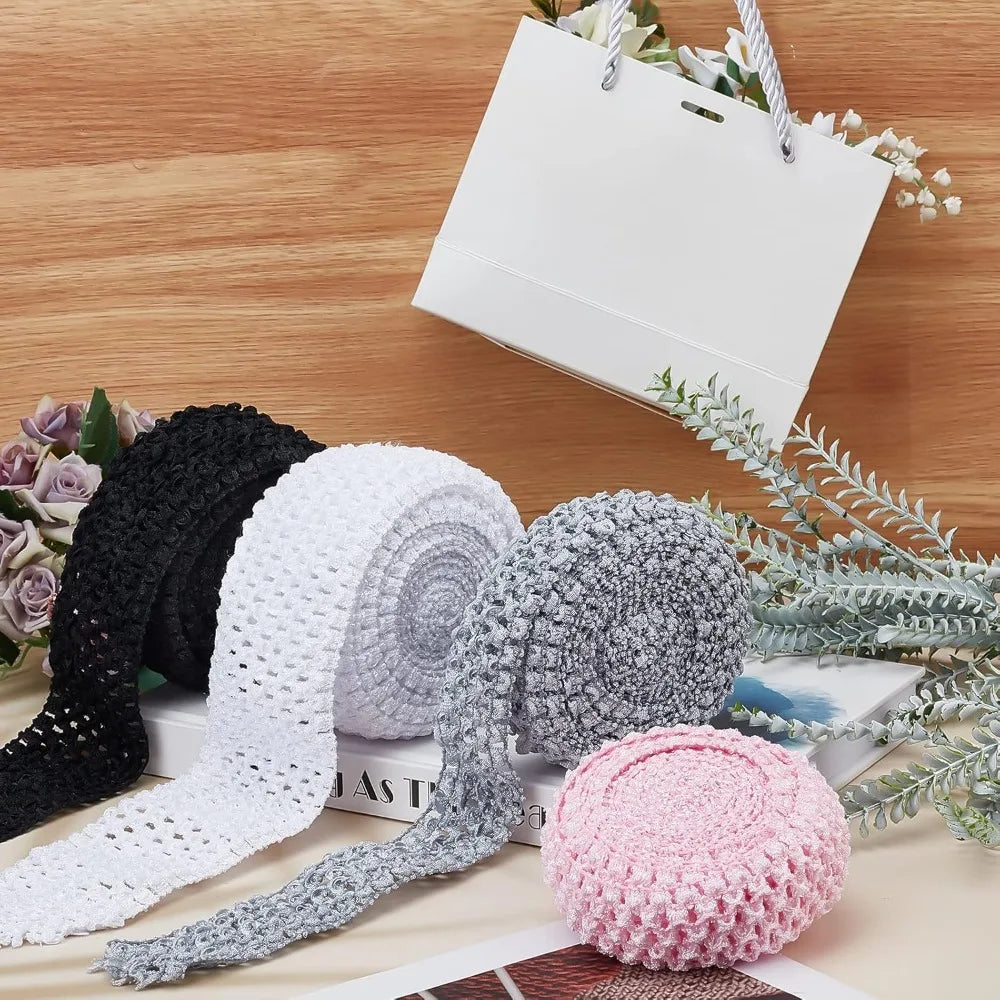5M Elastic Crochet Headband Ribbon – Soft Polyester Hair Craft